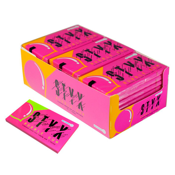 Shakarsiz saqich STYX sharhlari bubble gum ta'mi