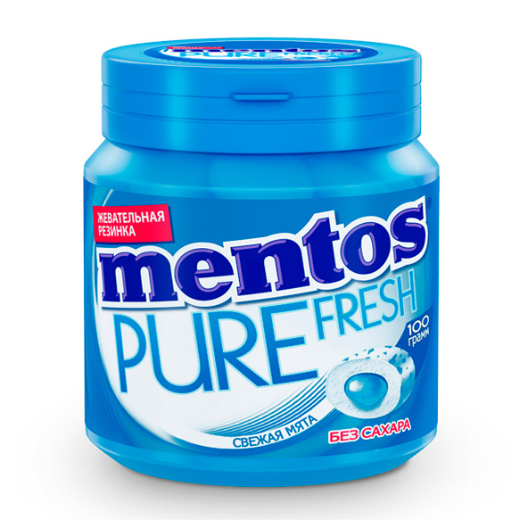 Mentos Pure Fresh muzdek yalpiz ta'mli saqich 54 gr