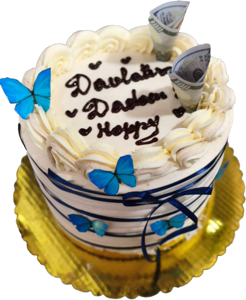 Kapalak kremli o'rtacha kattalikdagi Tort