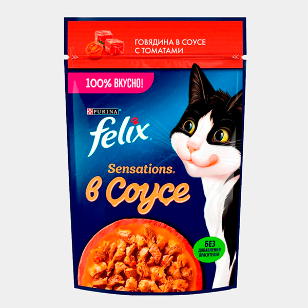 Mushuklar ovqati Feliix Mol go'shit sous 75 gr