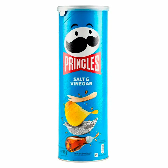 Pringles tuz va uksus ta'mli chipslari, 165 gr